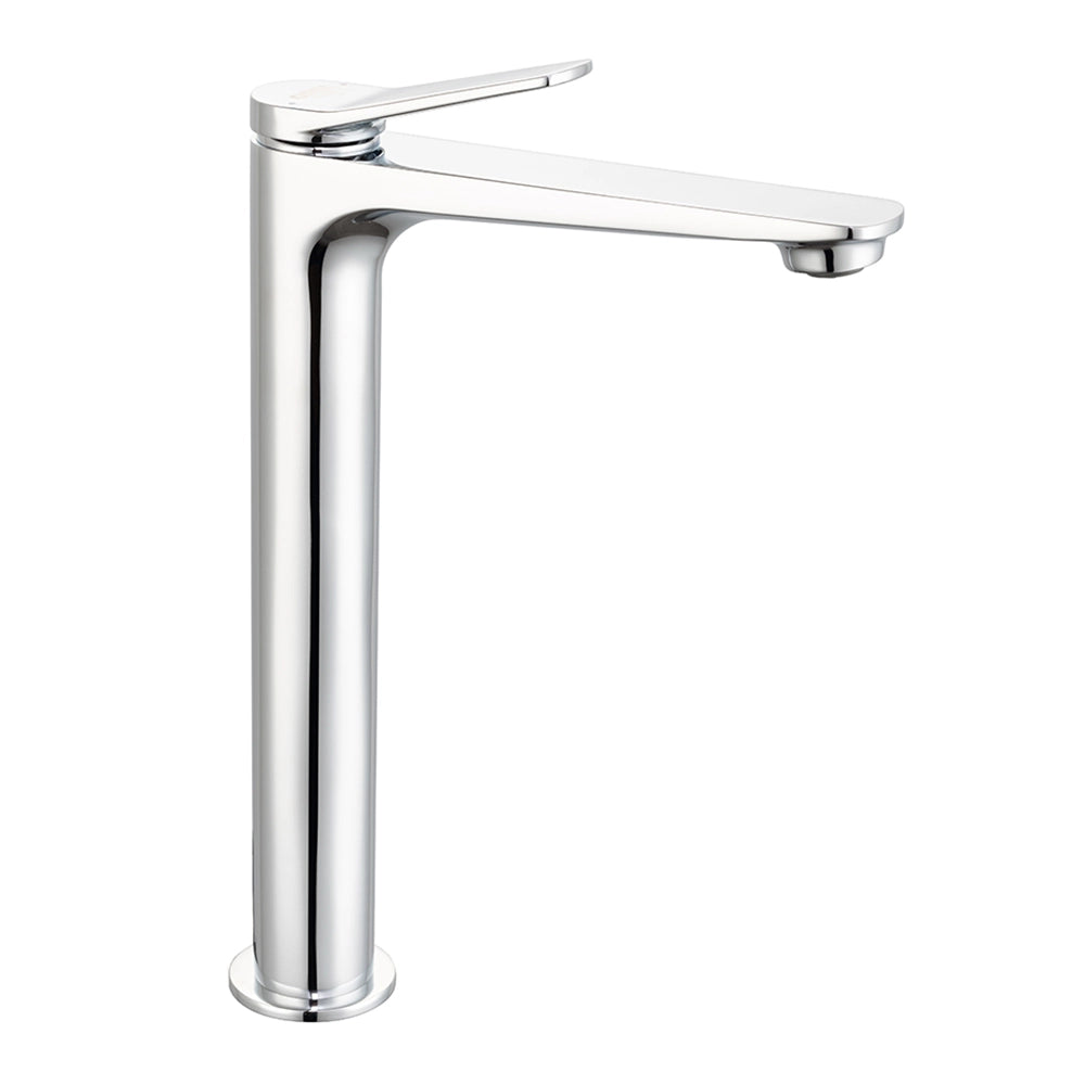 Set rubinetti lavabo alto e bidet in ottone cromo con piletta click clack linea Sound
