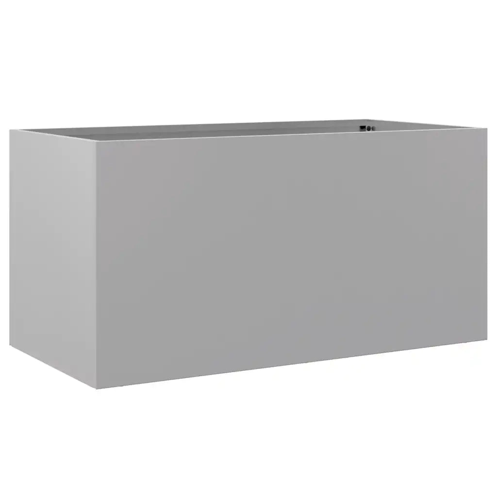 Fioriera Argento 62x30x29 cm in Acciaio Zincato
