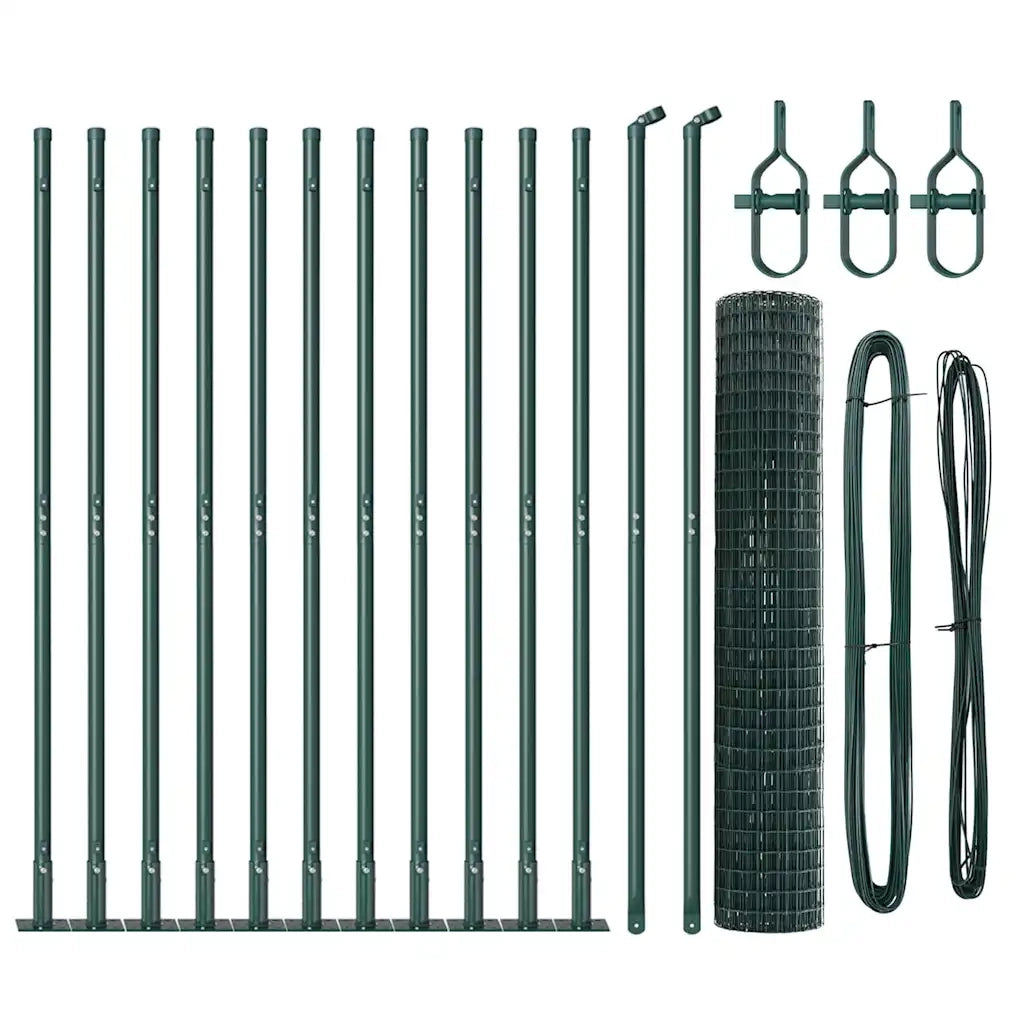 Recinzione da Giardino | Recinzione con Posto Verde 1,2 x 25 m Acciaio