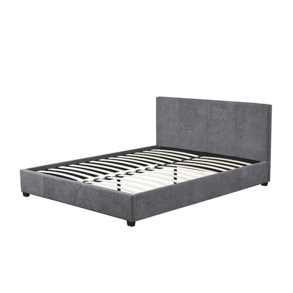 Letto matrimoniale ROMA 160x200 cm – PU grigio – Rete inclusa – Design moderno e comfort quotidiano