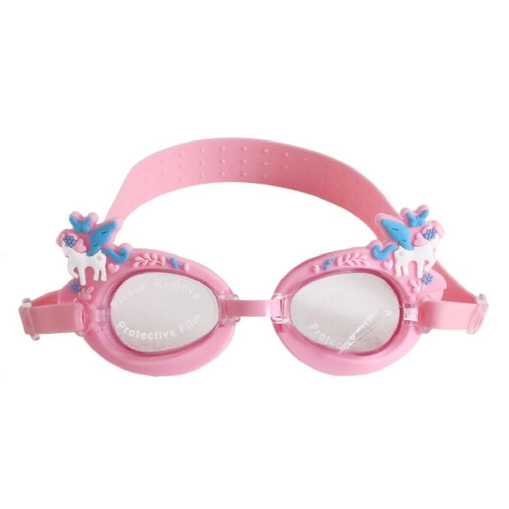 Trade Shop - Occhialini Da Nuoto Unicorno Per Bambini Dai 7+ Anni Antiappannamento Uv 16x6cm 618447 -