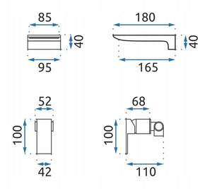 Rubinetto Da Parete Rea Mason Gold