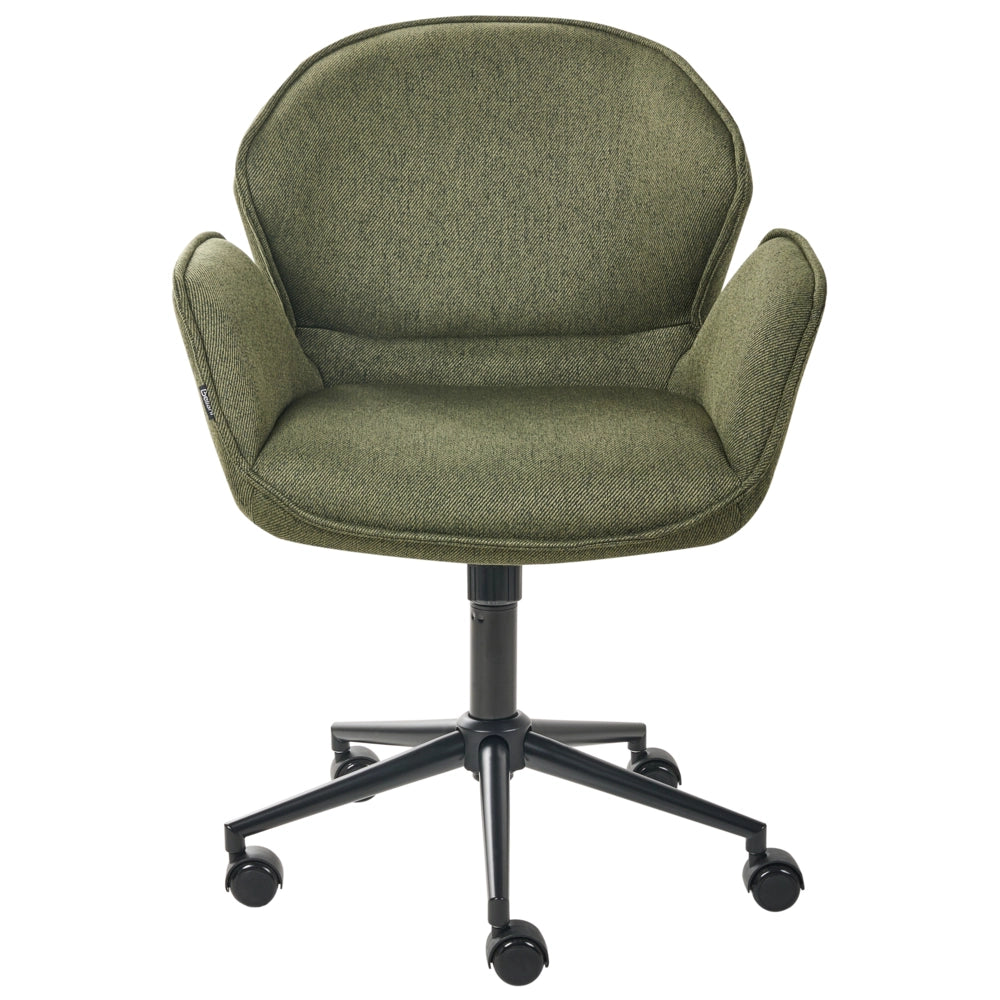 Sedia da ufficio in tessuto verde con struttura in metallo con funzione girevole e altezza regolabile Mobili da ufficio