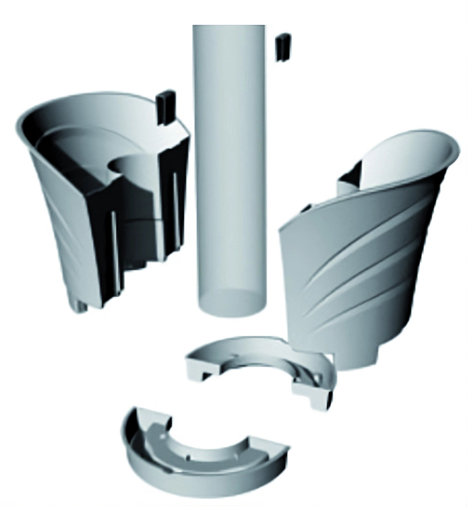 Bama VASO TULIPANO SET 2 VASI Col. Bianco cm. 34,5x19x30 h