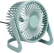Ventilatore USB compattabile - Stabile - Blu chiaro - Durevole - Per uso domestico e ufficio - Ventilatore con cavo estensibile
