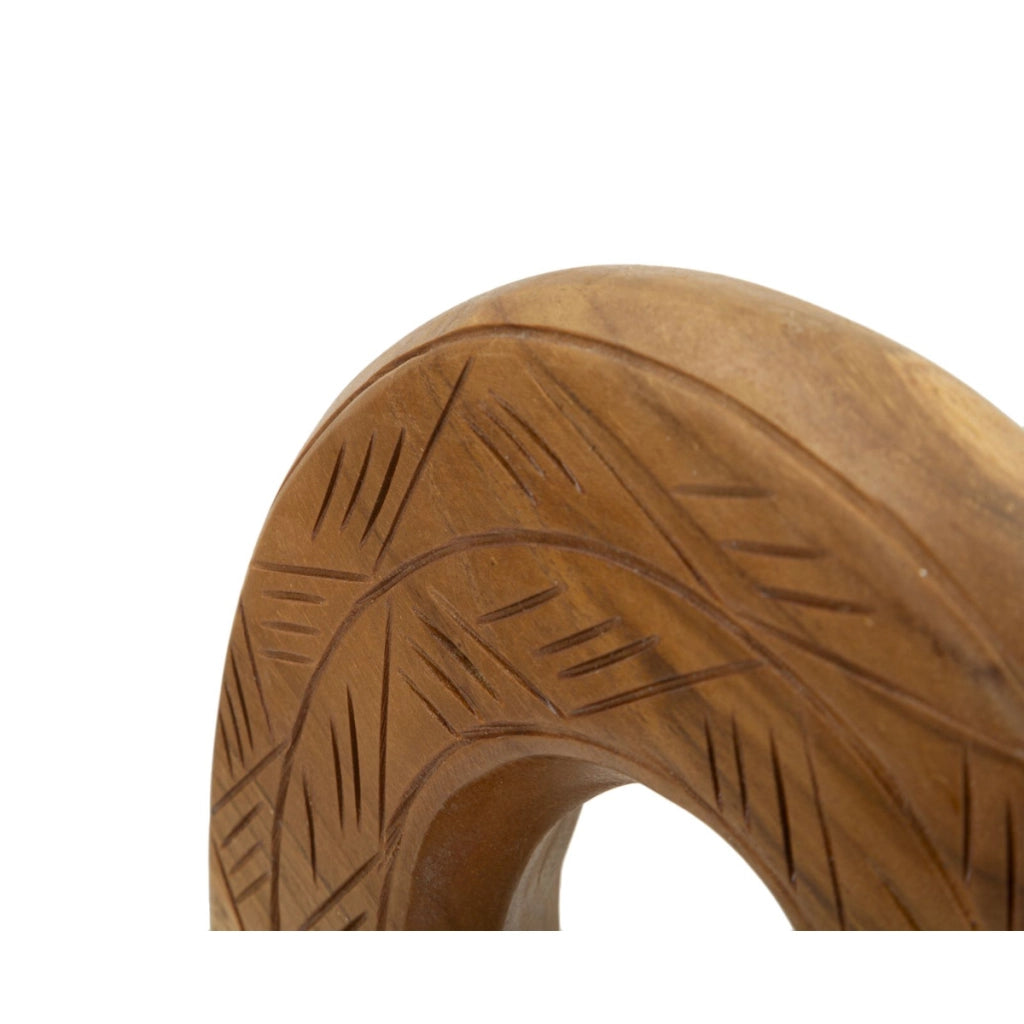 Scultura Cerchi 38, Marrone, Legno, 20x10x28 cm