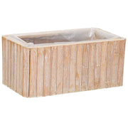 Cesto rettangolare in legno marrone 25,5x14,5x11h