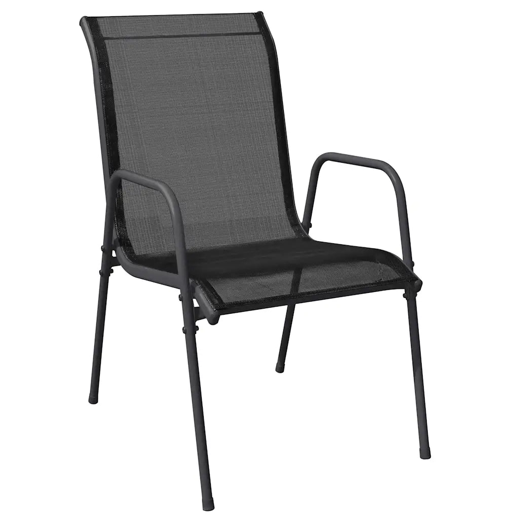 Set da Pranzo per Giardino 3 pcs Nero