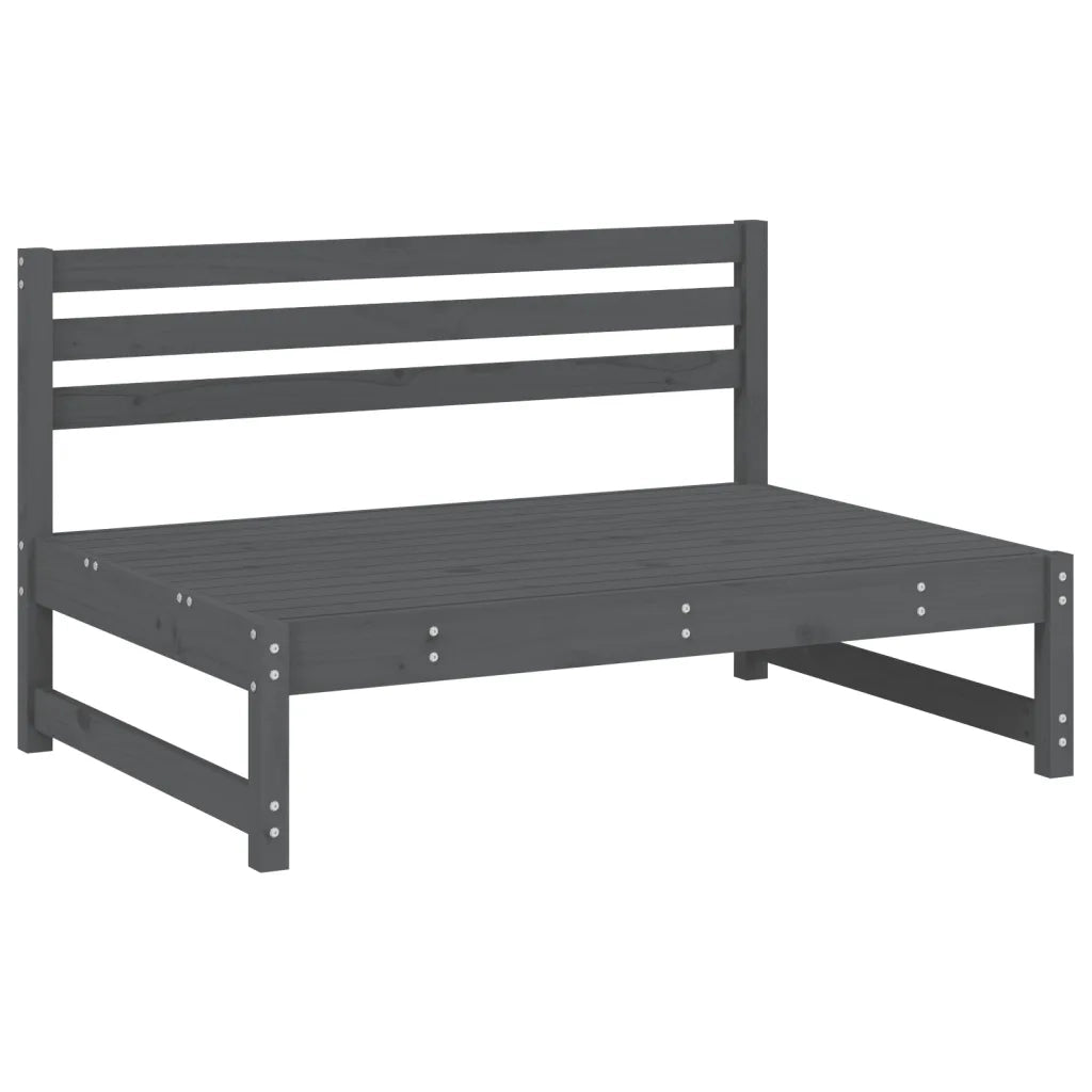 Set Salotto da Giardino 6 pz Grigio in Legno Massello di Pino 3186615