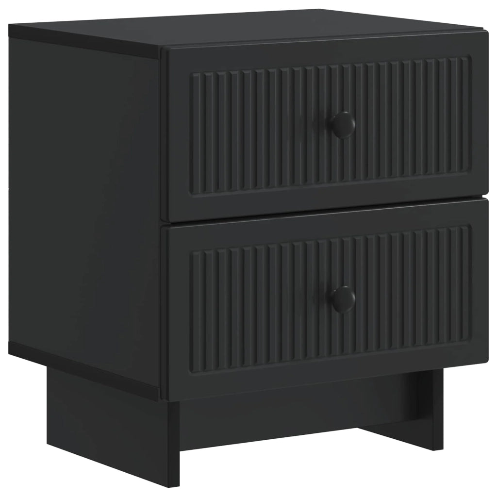 Set di 2 Comodini | Armadio da Notte | Mobiletto da notte con cassetto Nero 43 x 34,5 x 47,5 cm