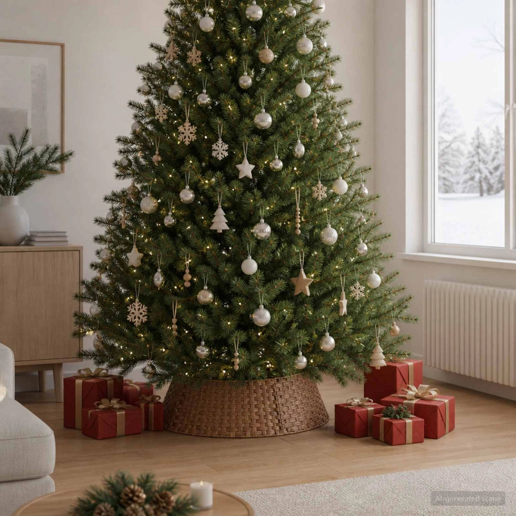 Collare per Albero di Natale Rotondo Marrone Chiaro 42048797