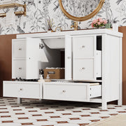 Mobile da Bagno con Lavabo Integrato e Cassetti ¨C MINIMAL ¨C Bianco 120x50x86.5cm
