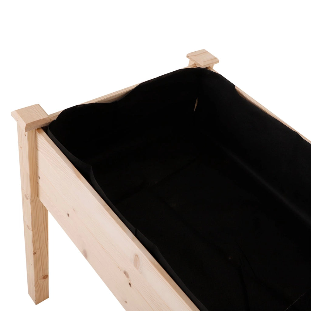 Orto Urbano Pensile in Legno con Fodera in Tessuto 122.5x56.5x76 cm
