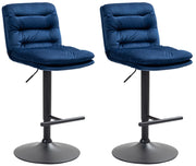 2er Set Barhocker Damar Samt schwarz