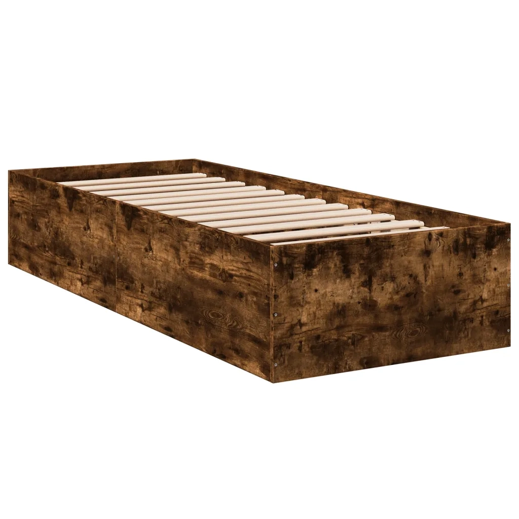 Giroletto-Struttura Letto Rovere Fumo 90x190 cm in Legno Multistrato 321051