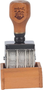 Stampe Autoimpronte con Manico in Legno, Roller con Data, Anno, Mese e Data, Stampo in Gomma per DIY, Carta, Pianificatore, Scrapbooking, Materiali di Base