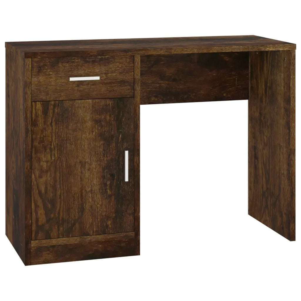 Scrivania Cassetto rovere fumo 100x40x73cm Legno Multistrato 342656