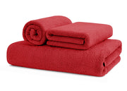 Asciugamani Salvietta Bagno In Morbida Spugna Modello Sophie Colore Rosso Cherry - Telo - Cherry