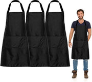 Cuscini per seduta 3 pezzi - Nero - Poliestere - Leggero - Sostenibile - 2 tasche - Unico modello 60 x 70 cm - Cuscino per seduta