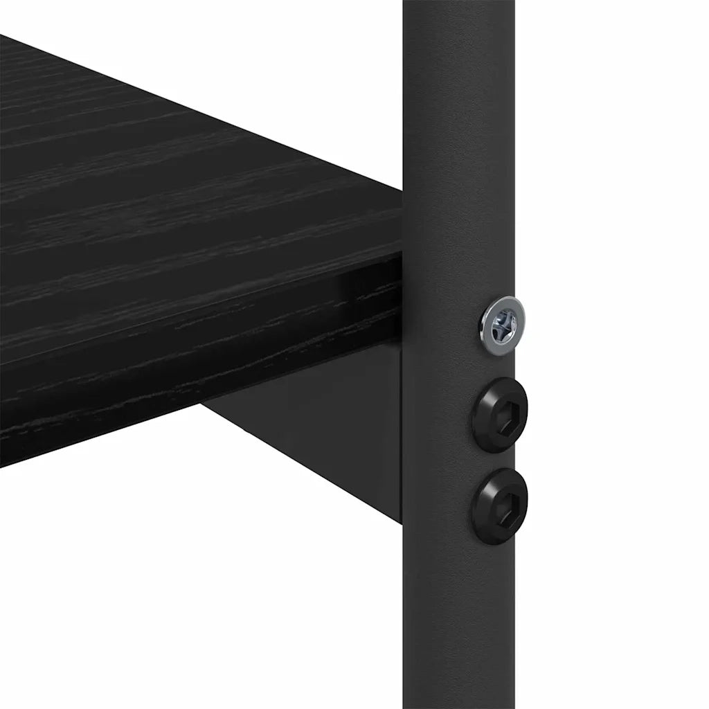 Tavolo consolle con lo scaffale Rovere Nero 101 x 35 x 80,5 cm 868469