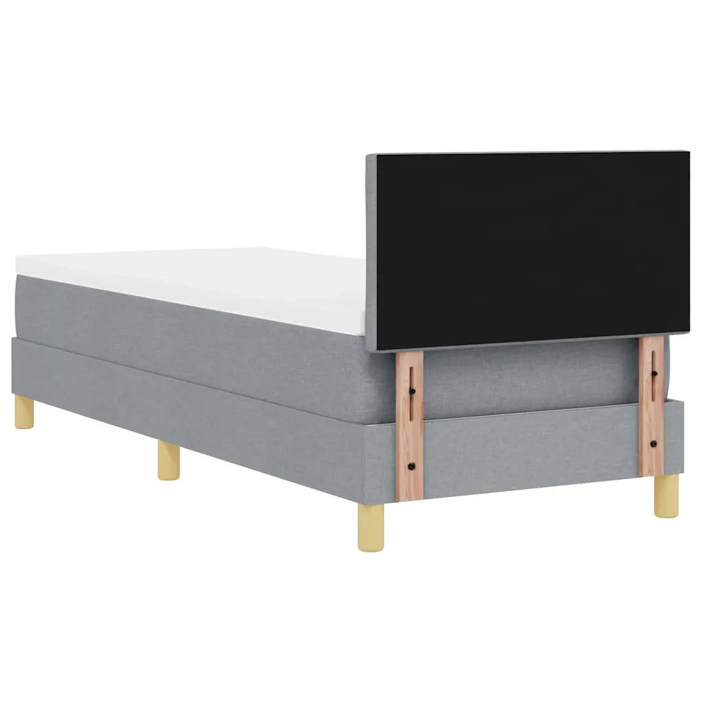 Letto a molle con cuscino Grigio chiaro 80 x 200 cm Tessuto 3338951