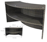 Vasca Idromassaggio da Esterno Semirigida Riscaldata 4+2 Posti con Mobili Ø184x73 cm NetSpa Vita Premium Marrone