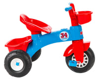 Triciclo per Bambini 51x64x49 cm con Pedali e Cestino Blu e Rosso