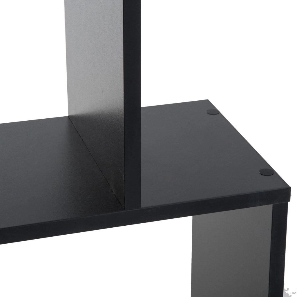 Libreria Design Moderno in Legno con 6 Ripiani Nero 80x23x192 cm
