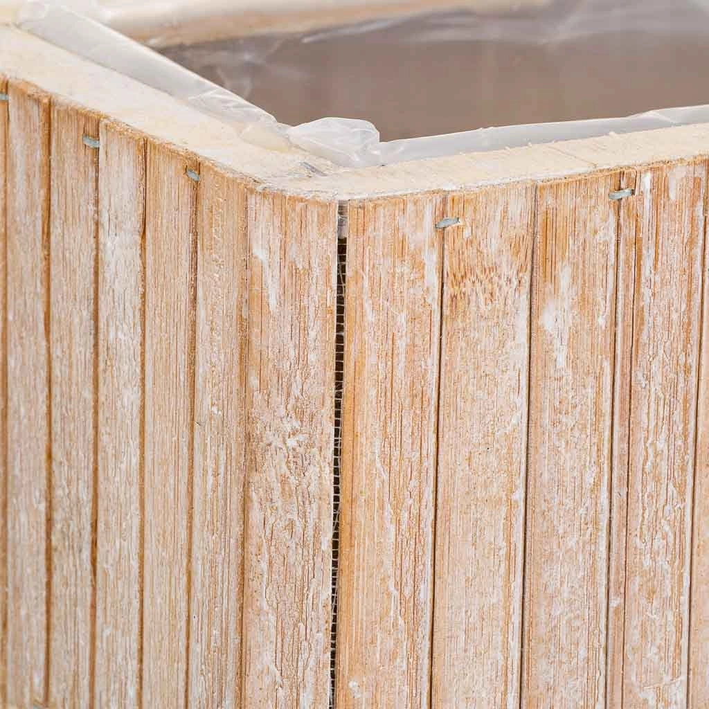 Cesto rettangolare in legno marrone 25,5x14,5x11h