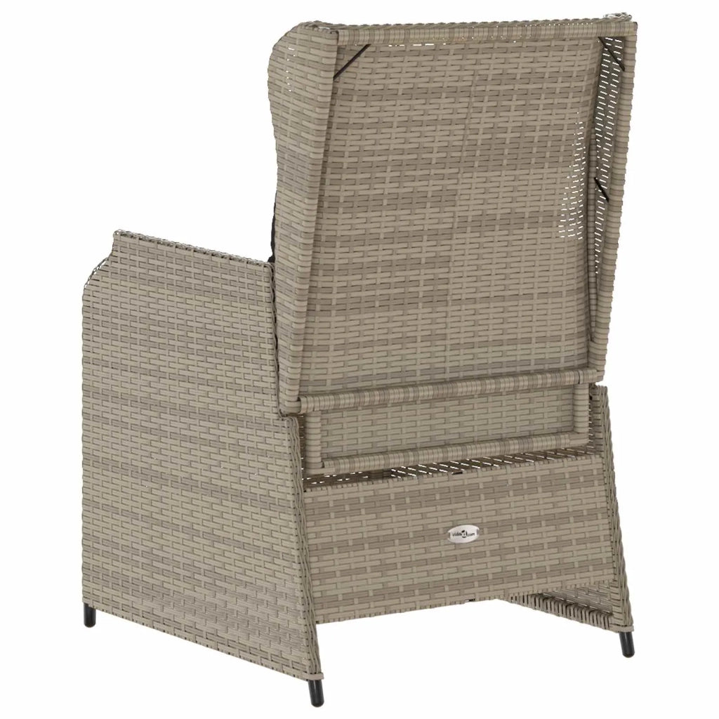 Panchina da giardino 2 pcs Grigio chiaro polyrattan 3394490