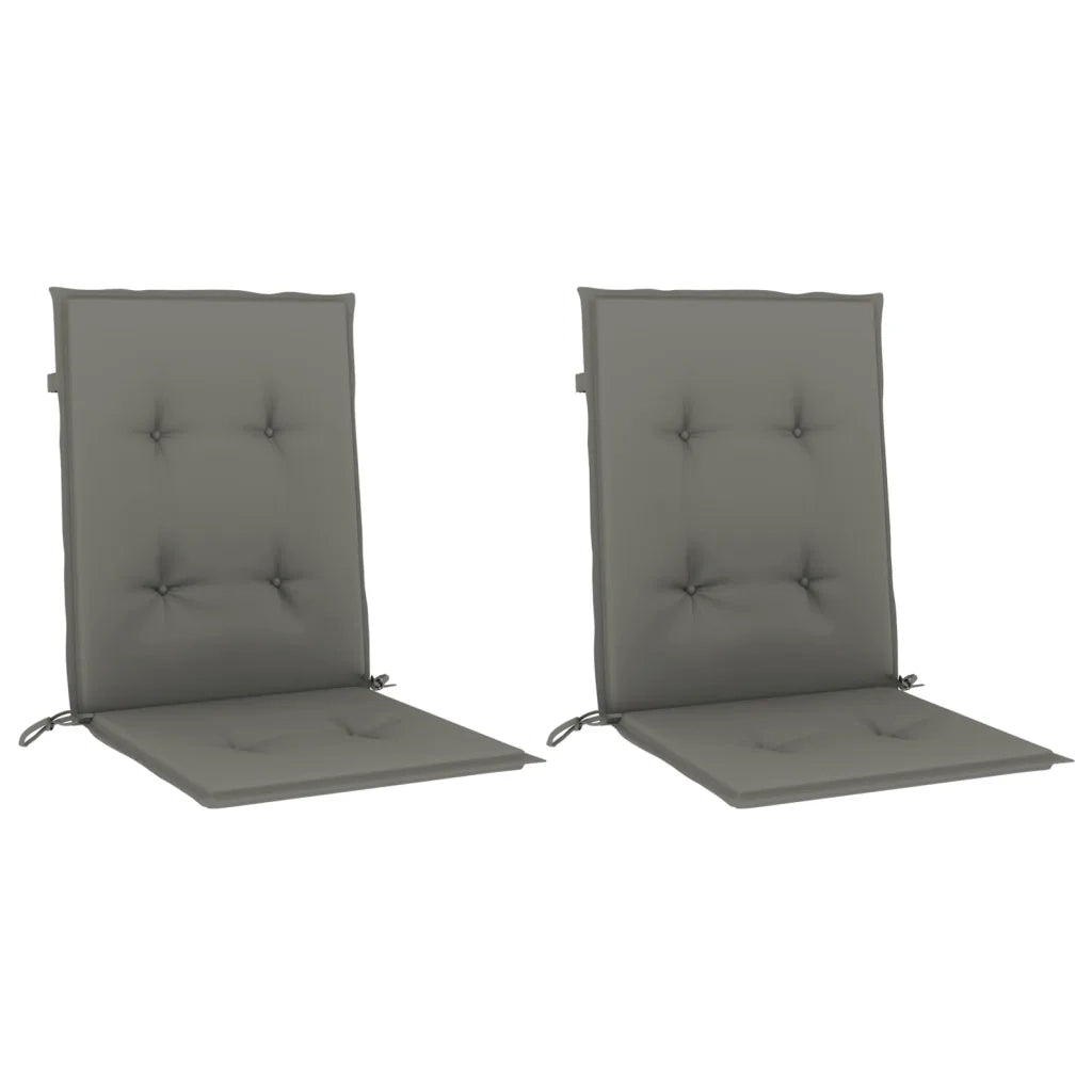 Cuscini Sedia Schiena Bassa 4 pz Grigio MÃ©lange 100x50x4 cm
