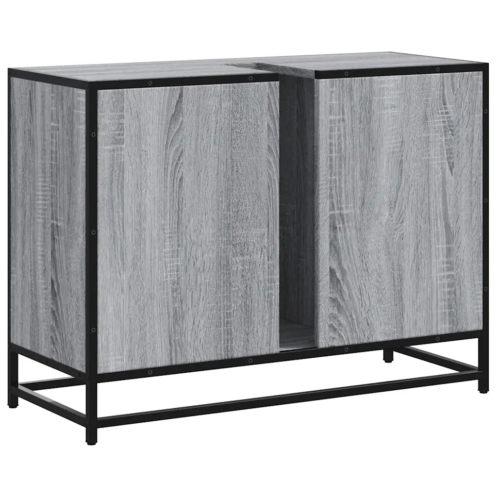 Mobile Lavabo Bagno Grigio Sonoma 60x30x60 cm Legno Multistrato 849292