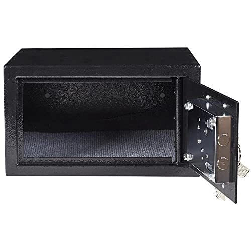 MASTER LOCK X031ML Cassetta di sicurezza portatile in Acciaio con Serratura a Chiave 2 Chiavi Incluse colore Nero