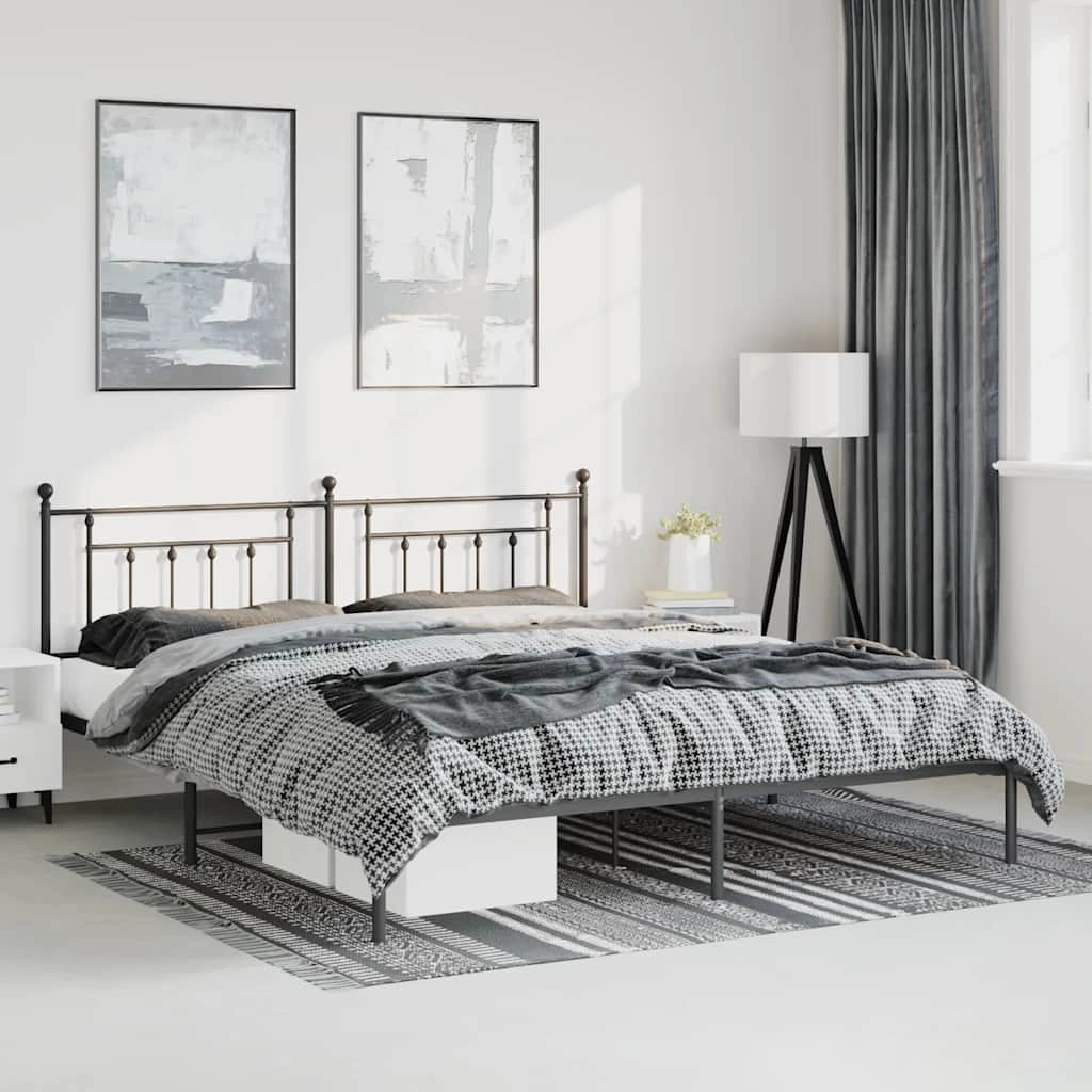 Giroletto con Testiera in Metallo Nero 183x213 cmcod mxl 129744