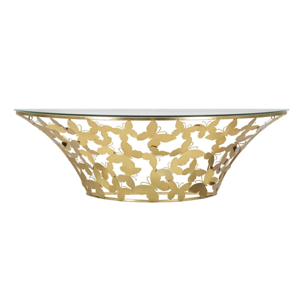 Tavolino VKH554, Oro, Metallo, 120x40,5x37,2 cm