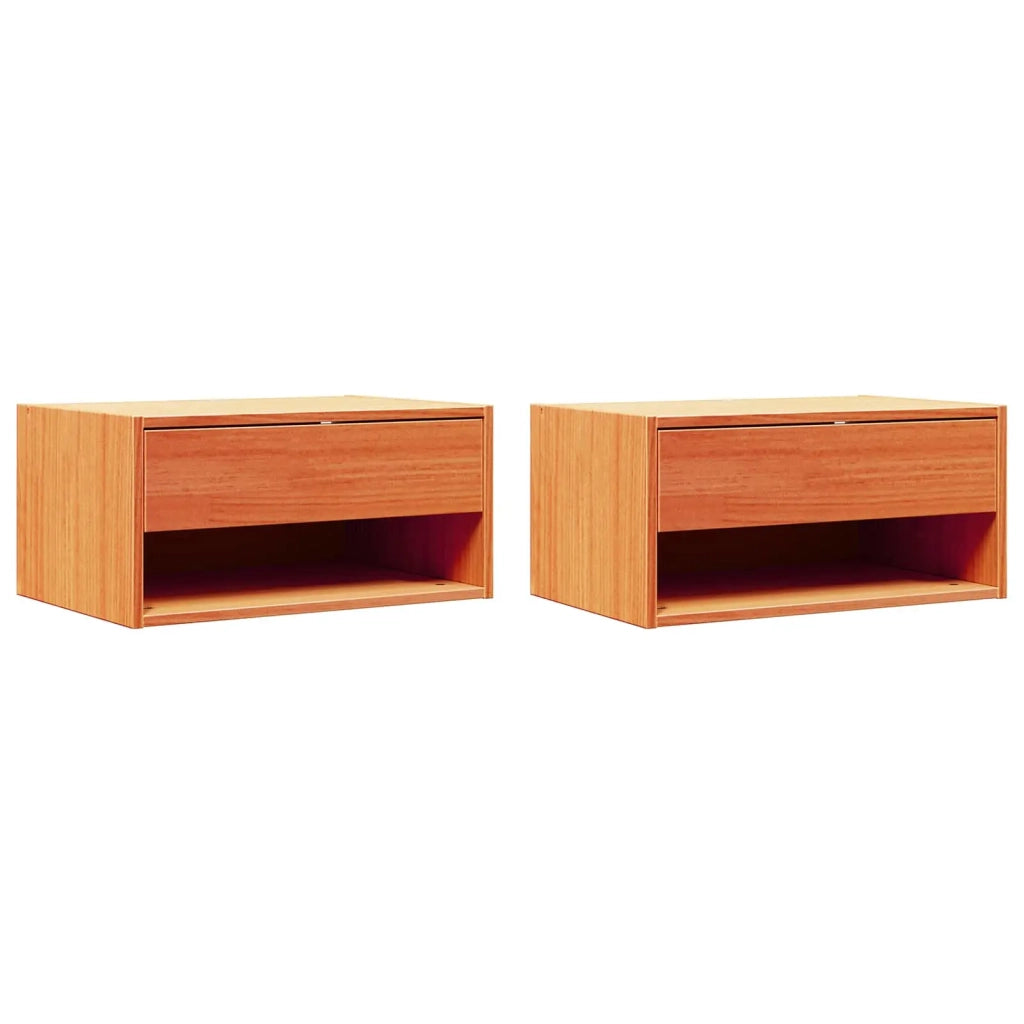 Comodino con cassetto 2 pcs Marrone cerato 50 x 32,5 x 24 cm 873480