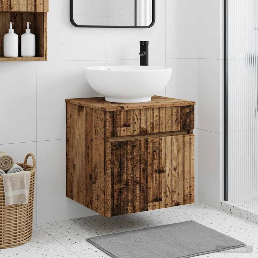 Mobile lavabo da parete Legno antico 49 x 44,5 x 66,5 cm 890610