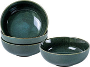 Set da dessert 4 pezzi, ciotola per dessert in ceramica, verde, 16 cm, ideale per dessert, tazze da dessert, tazze per cornflakes, servizio da tavola per 4 persone, set da tavola per lavastoviglie.