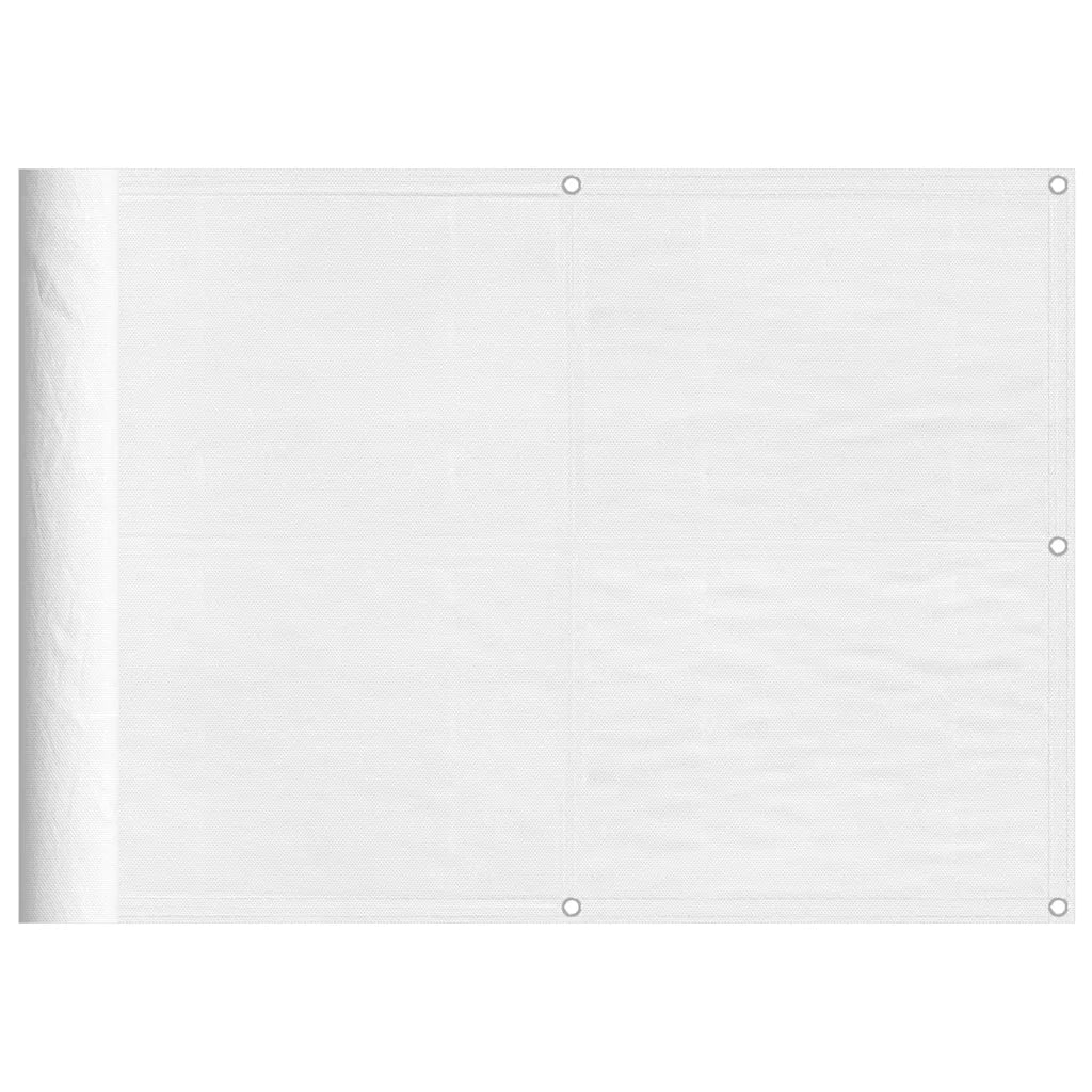 Paravento da Balcone-Pannello per balcone Bianco 75x800 cm 100% Poliestere Oxford