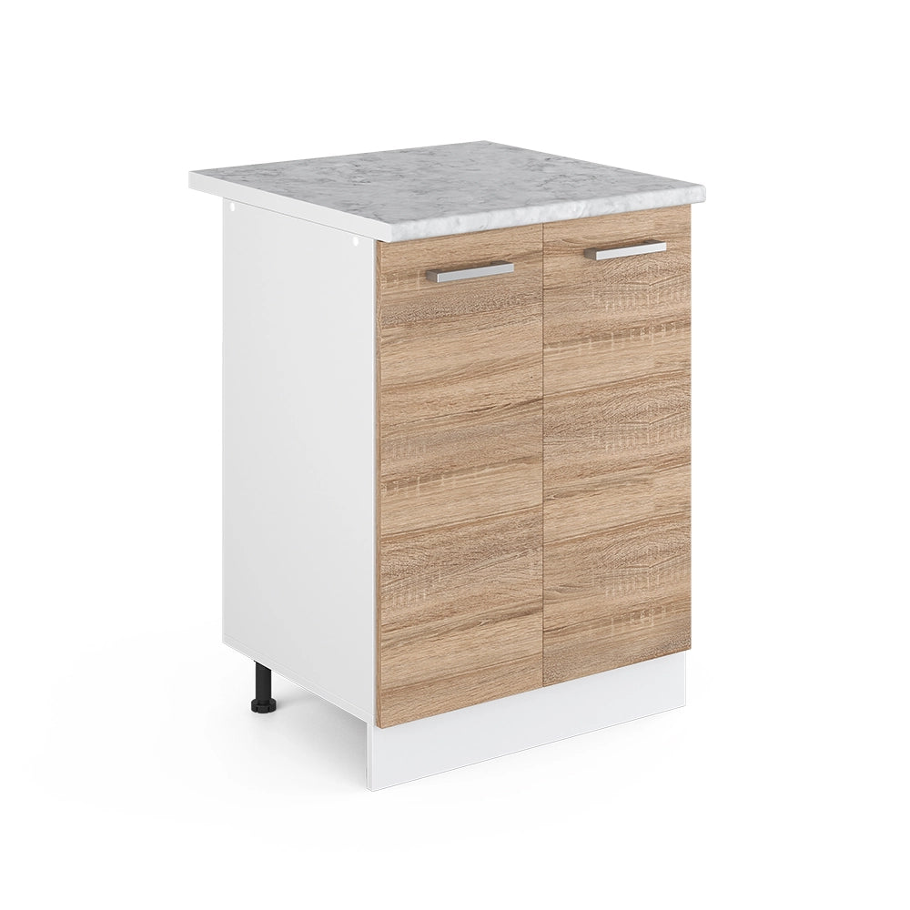 Vicco Base universale Sonoma 60 cm con ante, con piano di lavoro