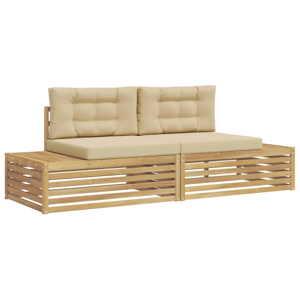 Set di divani da esterno Bianco 230,5 x 83 x 73 cm Poliestere 3391108