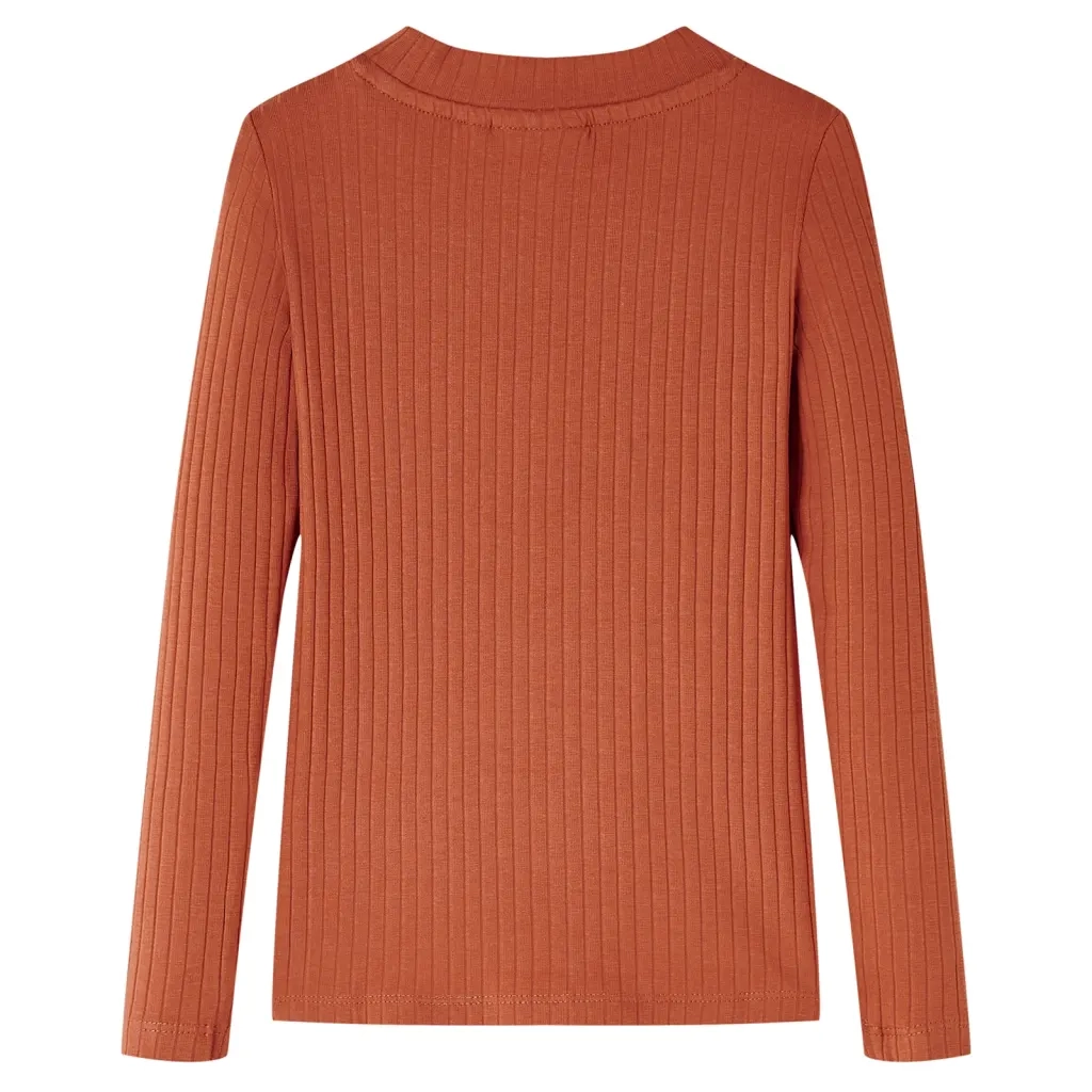 Maglietta da Bambina a Maniche Lunghe Cognac 116cod mxl 108421