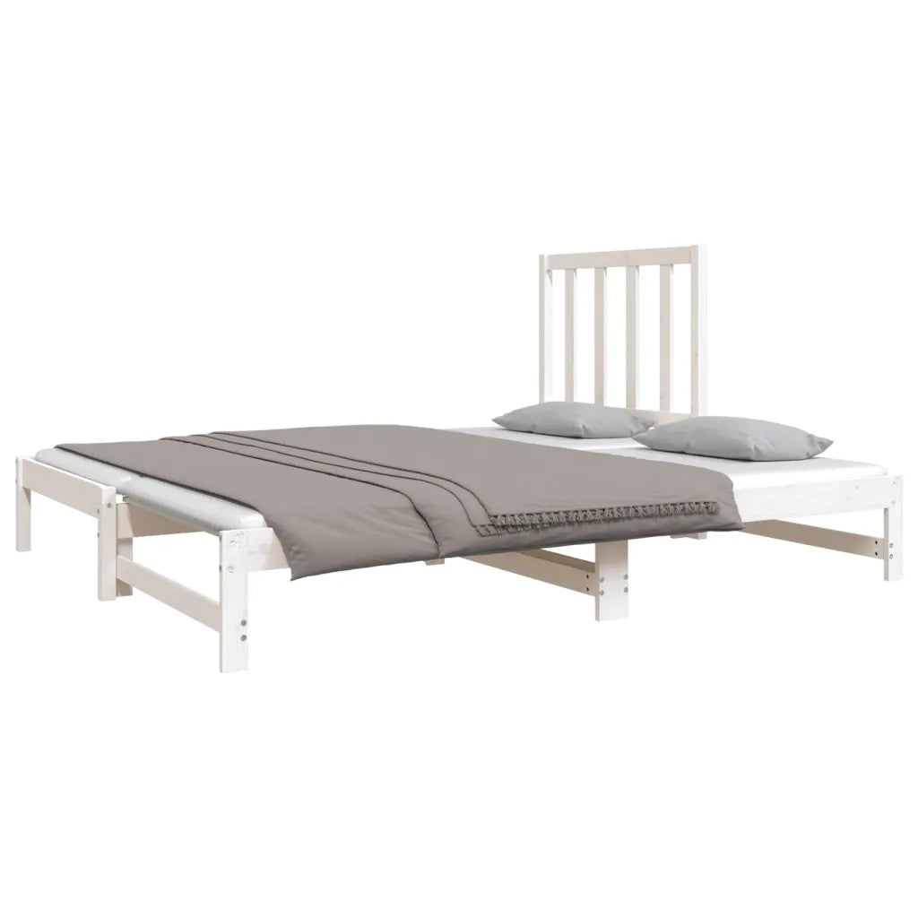 Dormeuse Estraibile Bianca 2x(90x190) cm Legno Massello di Pino 3124753