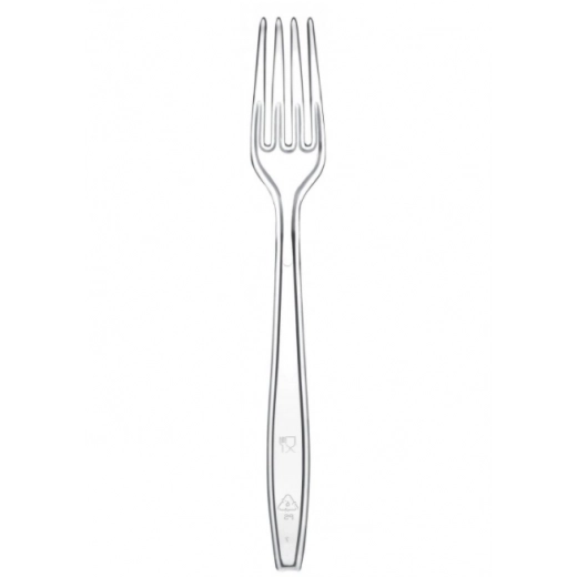Forchette Lux Riutilizzabili/Lavabili, Trasparenti 50 pezzi