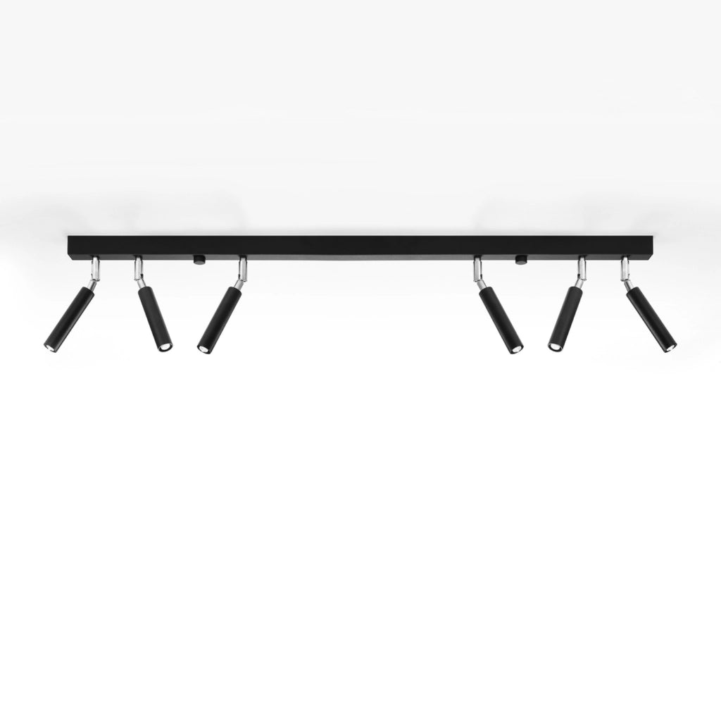 Barra faretti OPTIMA 6 G9 nera/cromo 100cm PU.0901