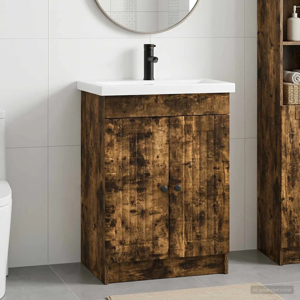 Set di mobili per il bagno Rovere Fumo 56 x 37,5 x 81 cm 3404189