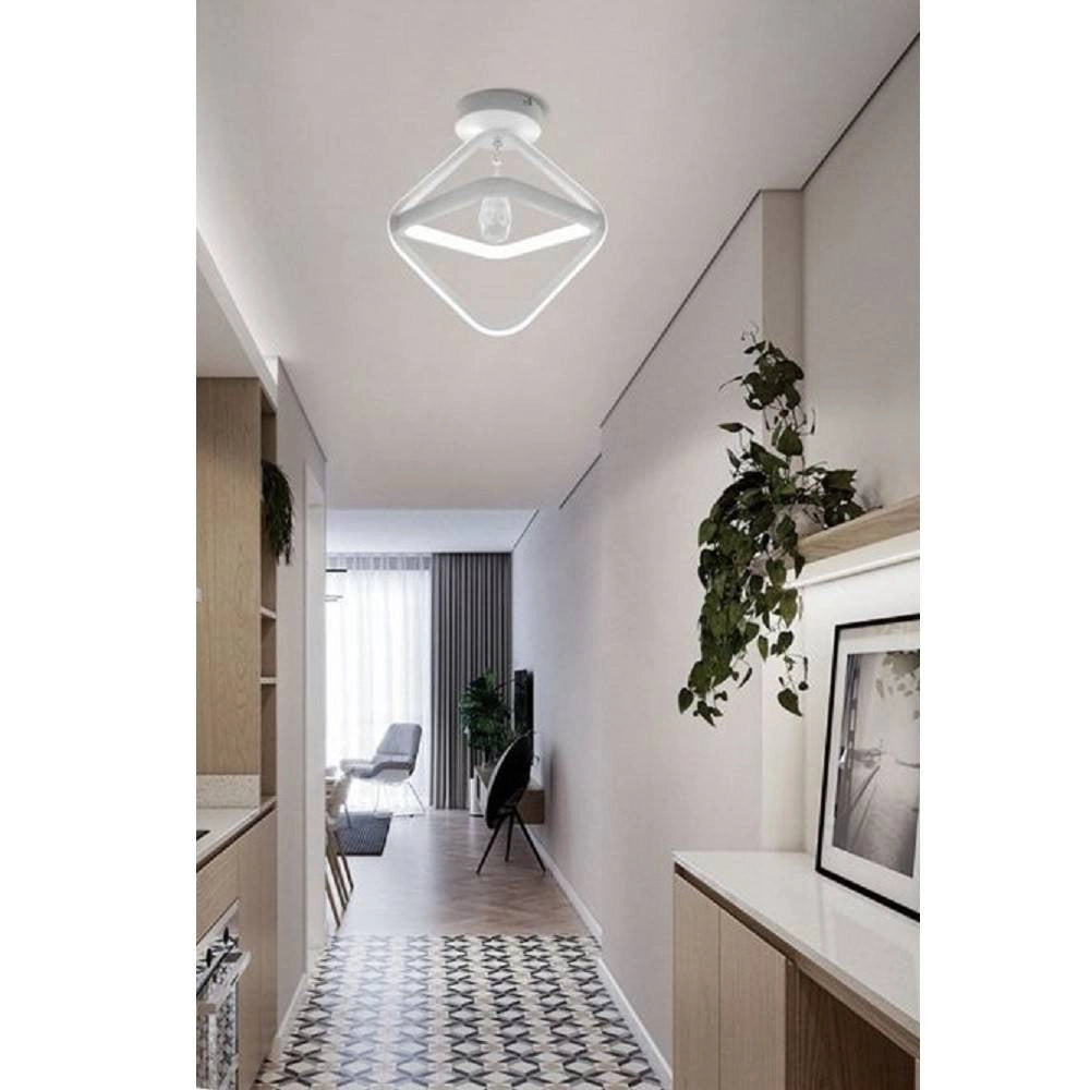 Trade Shop - Lampadario Led 25w Rombo Plafoniera Pendente Soffitto Luce 4000k 3000k 6500k Pn-03b -