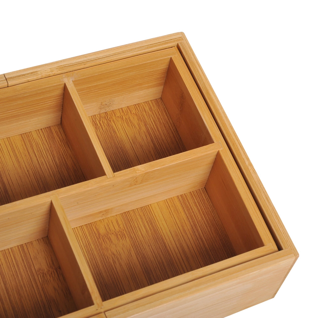 Organizzatore con cassetti estraibile in bamb¨´ naturale ¨C zephmum ¨C 24.6x17.6x7 cm