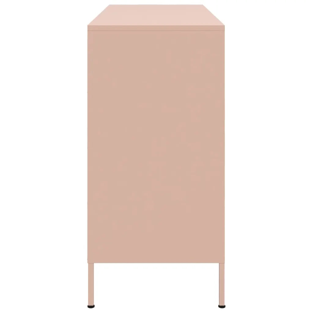 Credenza | Madia | Buffet da pranzo | Armadio da pranzo Rosa 100,5x39x79 cm in Acciaio