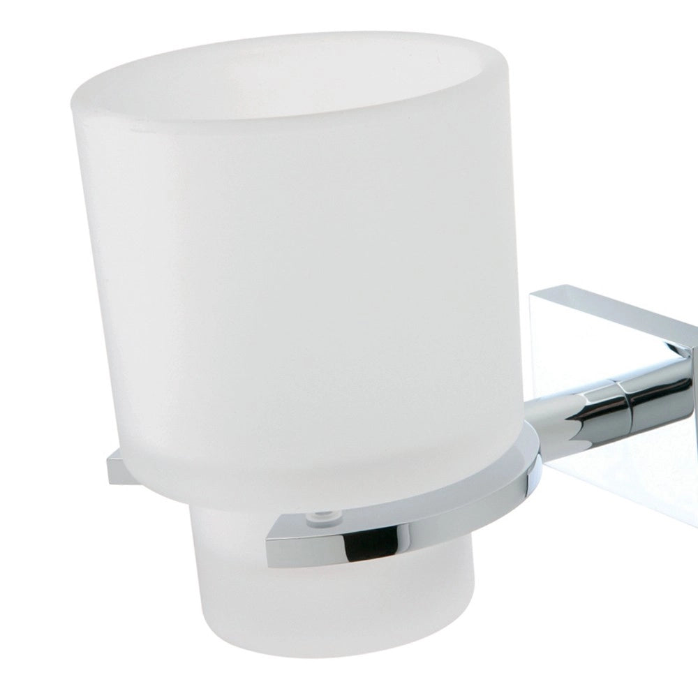 Smart - porta bicchiere satinato base cromata